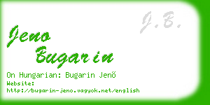 jeno bugarin business card